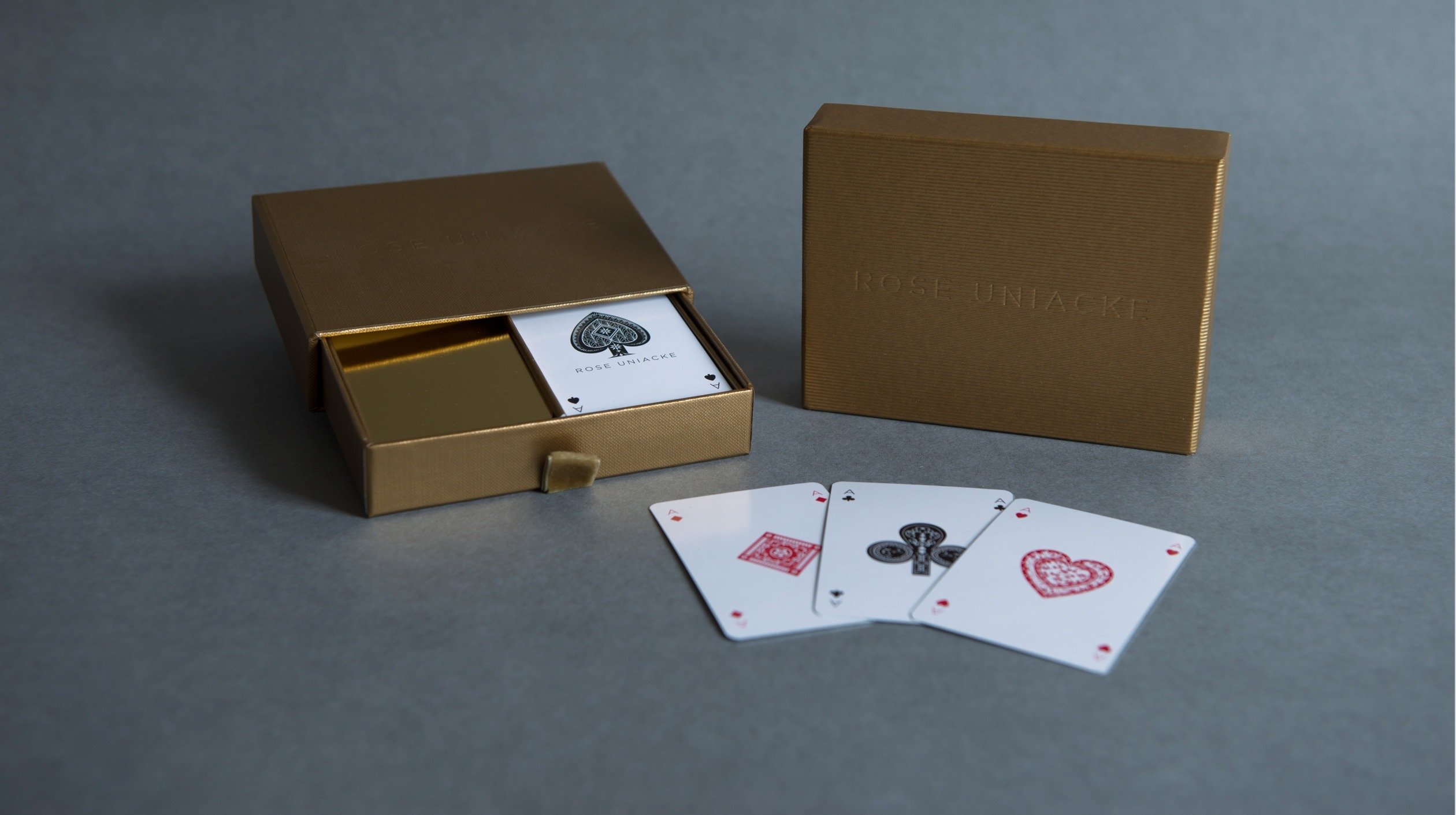 rose uniacke playing cards and box