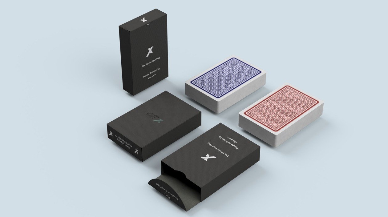 AirX custom playing card tuckbox design